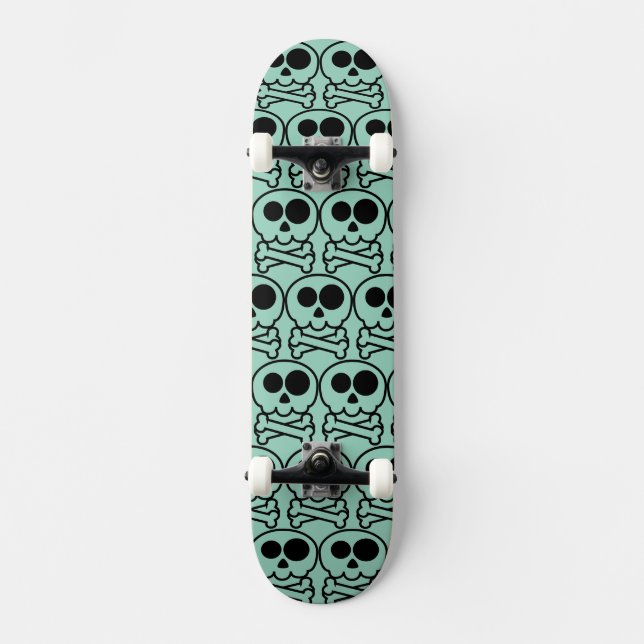 NEW - Pastel Cartoon Skull Skateboard (Front)