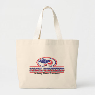 NEW-Patriotic-Grizzly Large Tote Bag