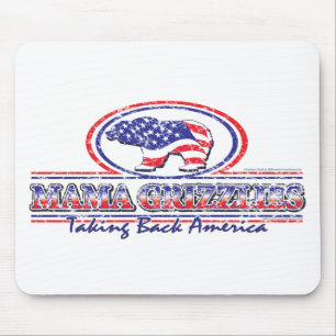 NEW-Patriotic-Grizzly Mouse Mat