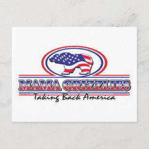 NEW-Patriotic-Grizzly Postcard