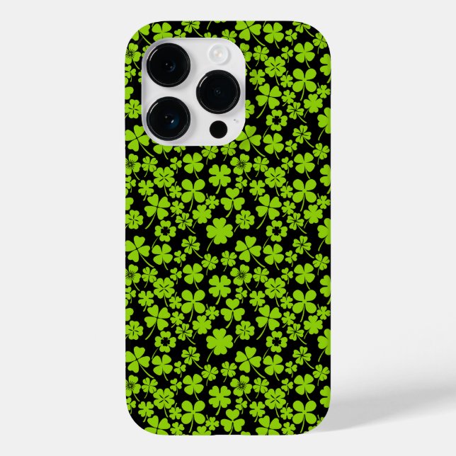 New pattern.Clover leaves 01 Black BG Case-Mate iPhone Case (Back)