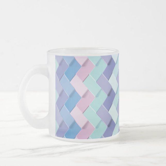 New Pattern Creation 3 Frosted Glass Coffee Mug (Left)