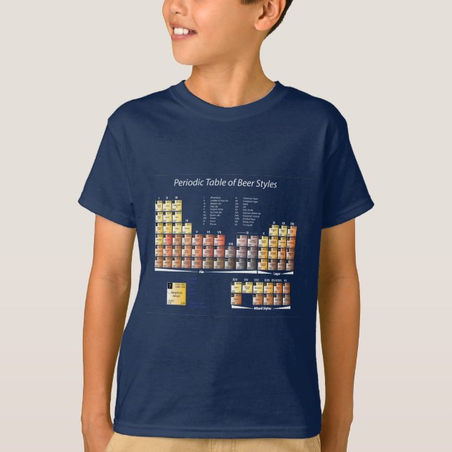 New Periodic Table of Beer Styles T-Shirt (Front)