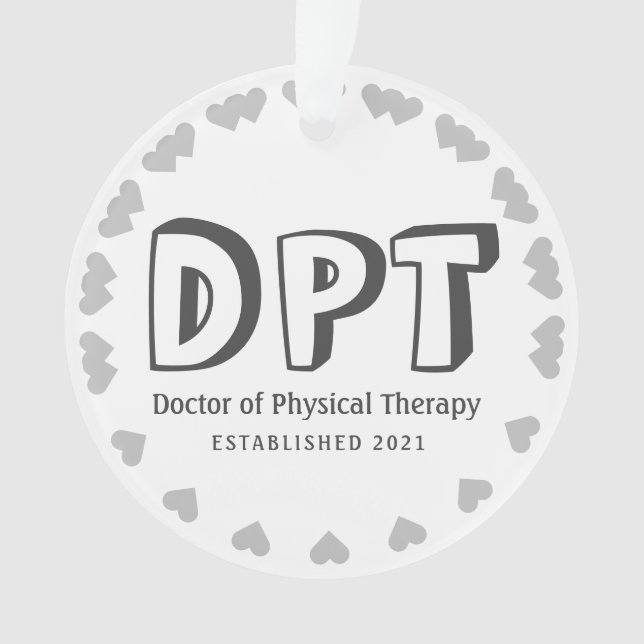 New Personalise Doctor of Physical Therapy Ornament (Front)