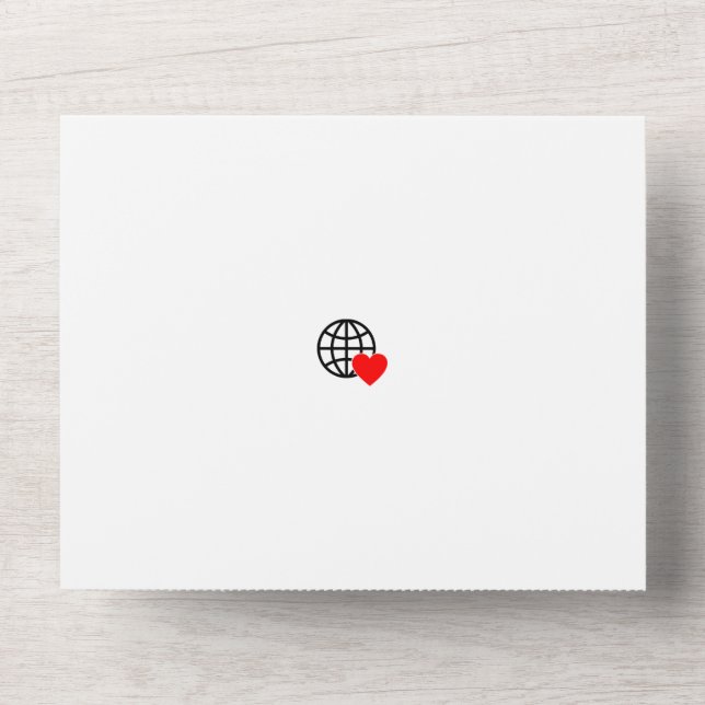 New personalise Text Logo All in One Wedding Invit All In One Invitation (Front)