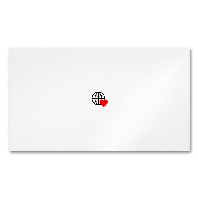 New personalise Text Logo Business Card Magnet (Front)