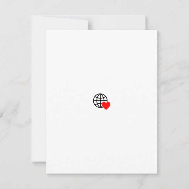 New personalise Text Logo Flat Holiday Card (Front)