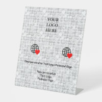 New personalise Text Logo Pedestal Sign