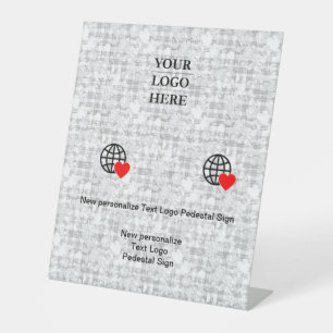 New personalise Text Logo Pedestal Sign