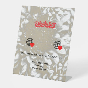 New personalise Text Logo Pedestal Sign