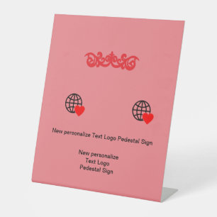 New personalise Text Logo Pedestal Sign