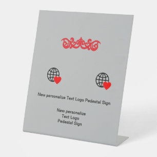 New personalise Text Logo Pedestal Sign
