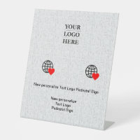 New personalise Text Logo Pedestal Sign