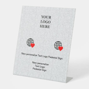 New personalise Text Logo Pedestal Sign