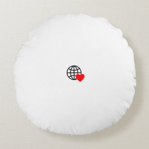 New personalise Text Logo Round Pillow