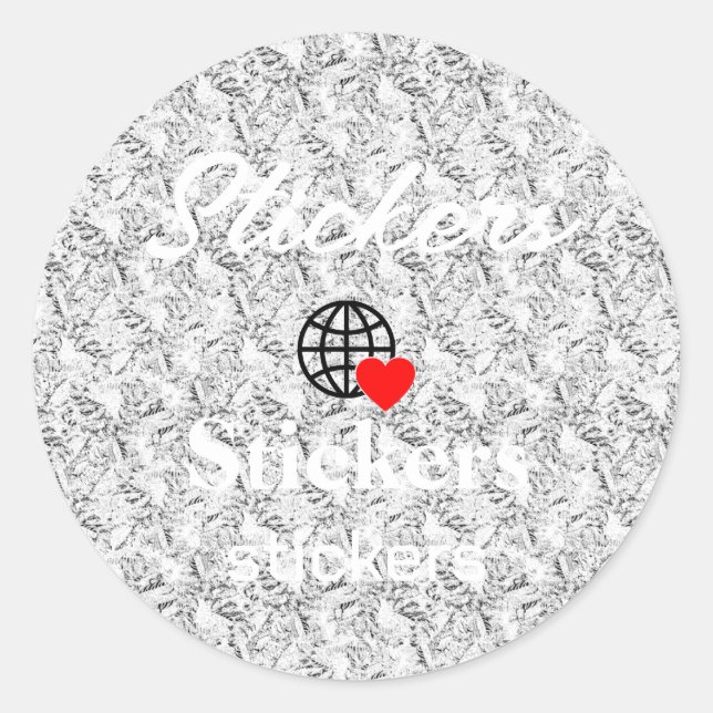 New personalise Text Logo Stickers (Front)