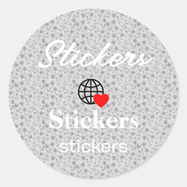 New personalise Text Logo Stickers (Front)