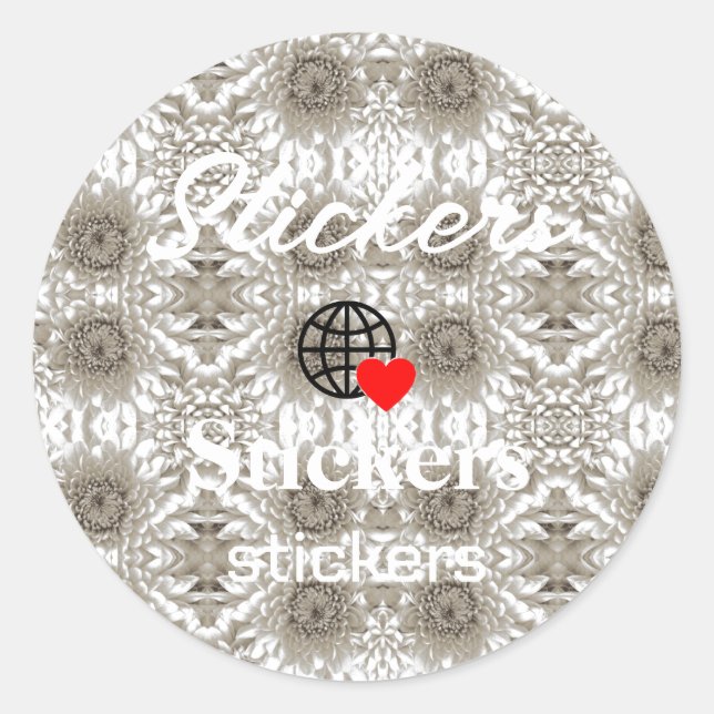 New personalise Text Logo Stickers (Front)