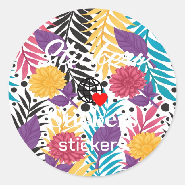 New personalise Text Logo Stickers (Front)