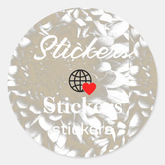 New personalise Text Logo Stickers (Front)