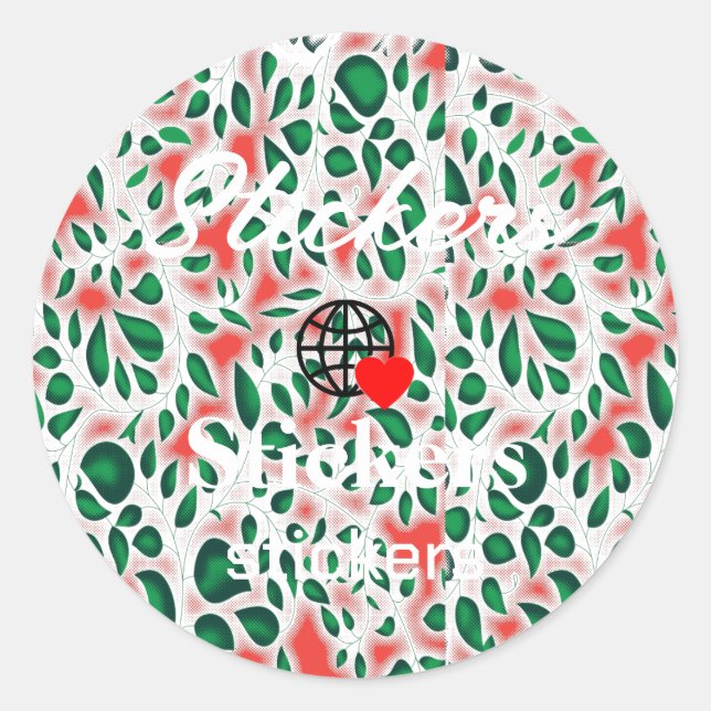 New personalise Text Logo Stickers (Front)