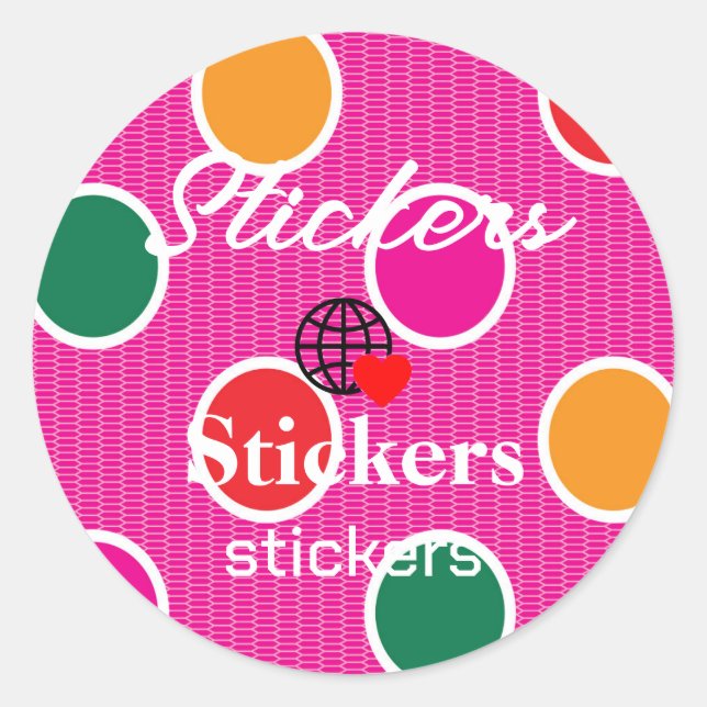 New personalise Text Logo Stickers (Front)