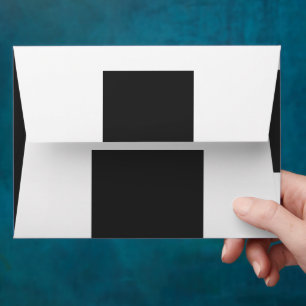 New Personalised a black and white photo of a cloc Envelope