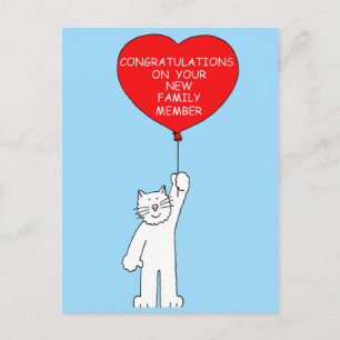 New Pet Cat Congratulations Postcard