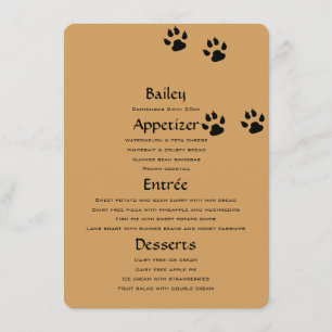 New Pet Menu Template