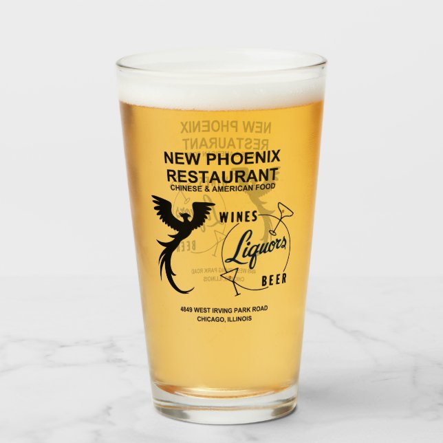 New Phoenix Restaurant, Chicago, IL Glass (Front Filled)