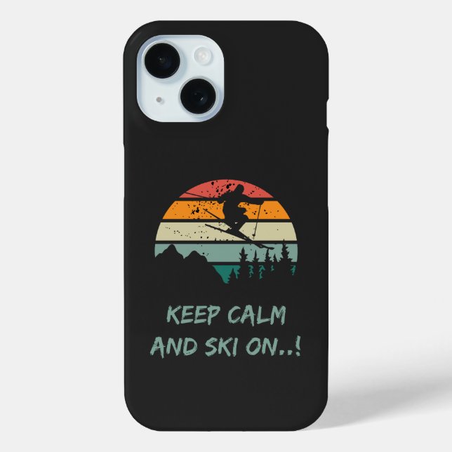 New phone case with skiing design (Back)