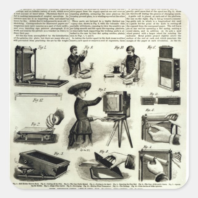 New photographic apparatus square sticker (Front)