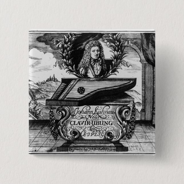 New Piano Practise, 1689 15 Cm Square Badge (Front)