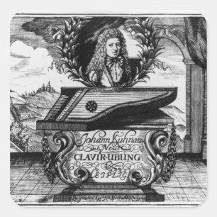 New Piano Practise, 1689 Square Sticker