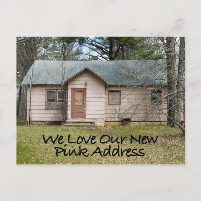 New Pink Address - Funny Change of Address Card (Front)