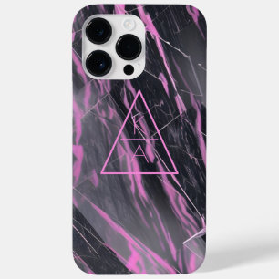 New Pink Black Marble Monogram Iphone Pro Max 14 Case-Mate iPhone 14 Pro Max Case