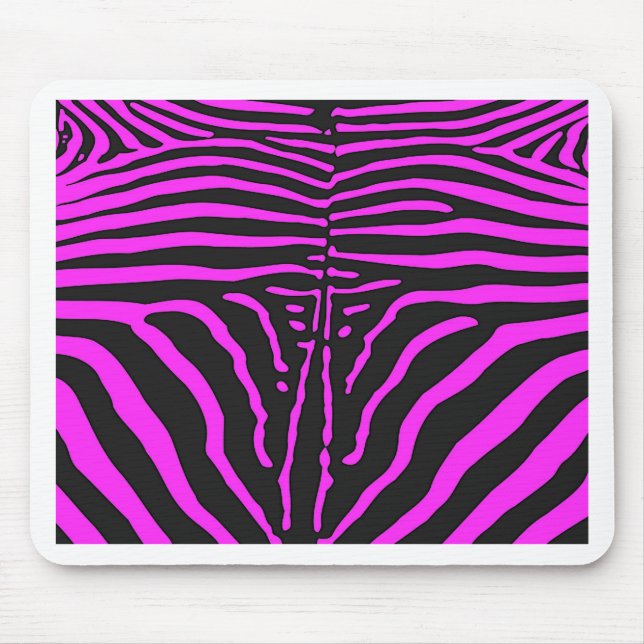 New Pink Black Zebra Print accessories - customise Mouse Mat (Front)