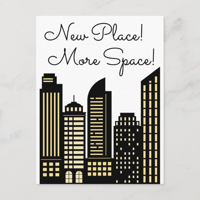 New Place More Space New Apartment Announcement Postcard (Front)