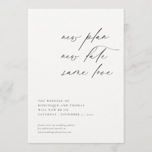 New Plan New Date Same Love Change of Plans Invitation