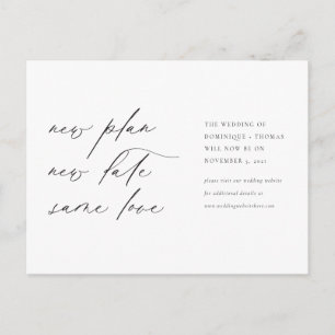 New Plan New Date Same Love Postcard