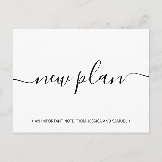 New Plan  Social Disancing Save the Date Announcement Postcard (Front)