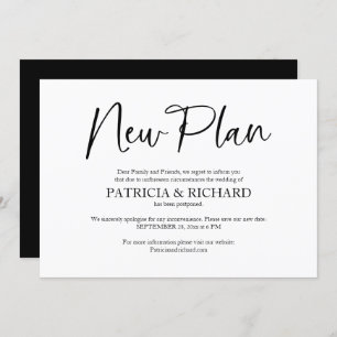 New Plan Wedding Postponed Announcement