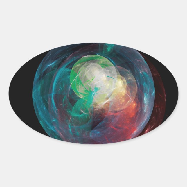 New Planet Oval Sticker (Front)