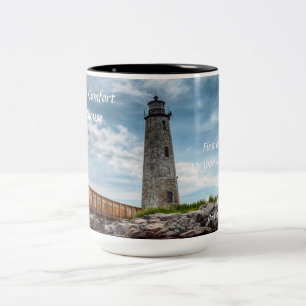 New Point Comfort Lighthouse - Mobjack Bay Two-Tone Coffee Mug