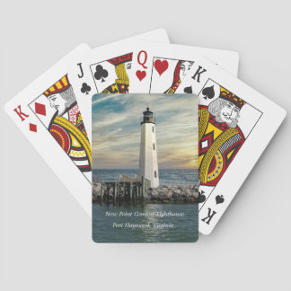 New Point Comfort Lighthouse Sunrise Playing Cards