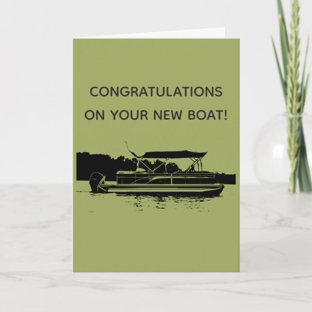 New Pontoon Boat Congratulations Card (Front)