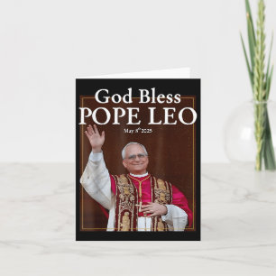 New Pope 2025 God Bless Pope Leo May 8th 2025 New  Card
