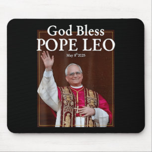 New Pope 2025 God Bless Pope Leo May 8th 2025 New Mouse Mat