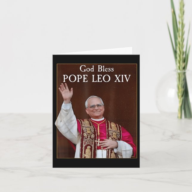 New Pope 2025 God Bless Pope Leo Xiv  Card (Front)