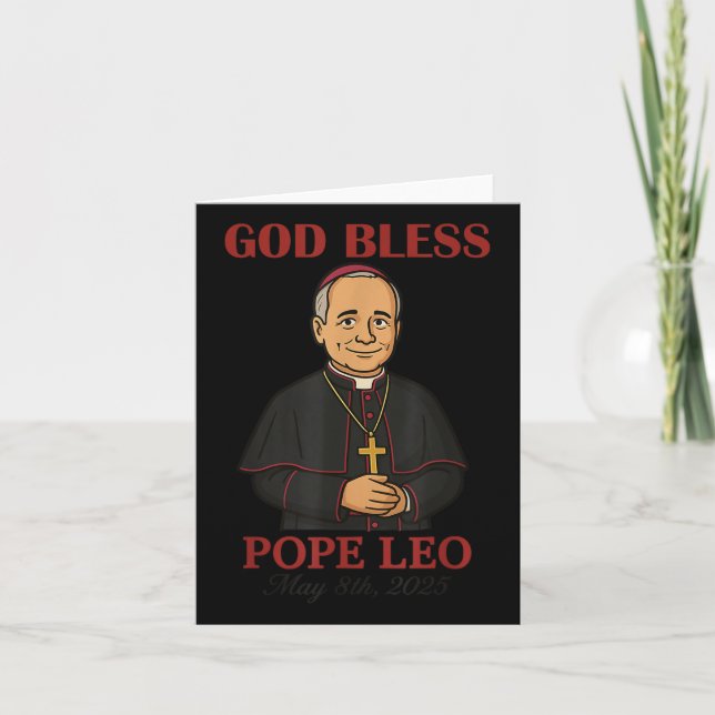 New Pope 2025 God Bless Pope Leo Xiv May 8th 2025  Card (Front)